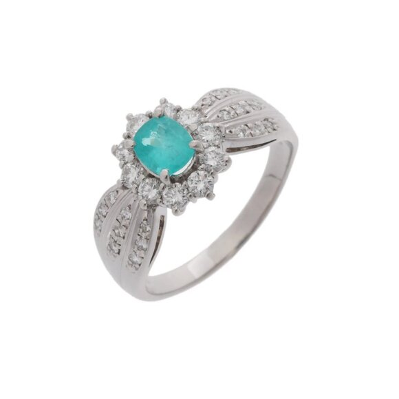 No brand Jewelry - no brand Paraiba tourmaline diamond 0.66ct 0.60ct #17 Brazil